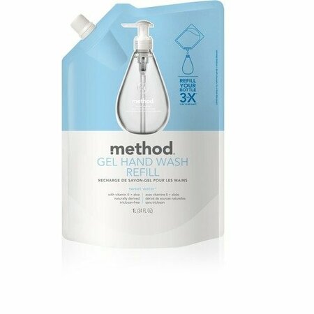 METHOD Method 00652CT, Gel Hand Wash Refill, Sweet Water, 34 Oz Pouch, 4PK MTH00652CT